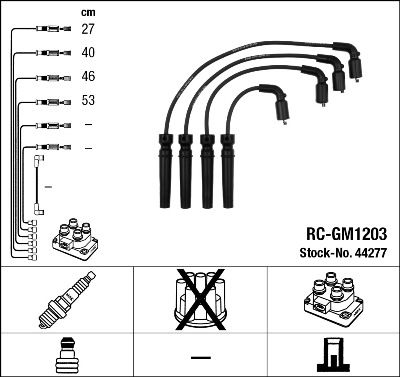 Augstsprieguma vadu komplekts NGK 44277