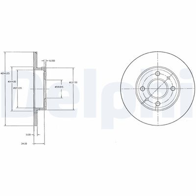 Тормозной диск DELPHI BG2458C