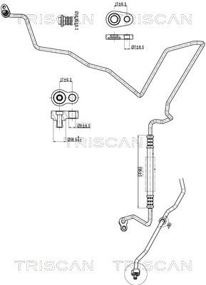 Augst-/Zemspiediena cauruļvads, Gaisa kond. sist. TRISCAN 9010 16032