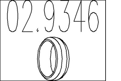 Уплотнительное кольцо, труба выхлопного газа MTS 02.9346