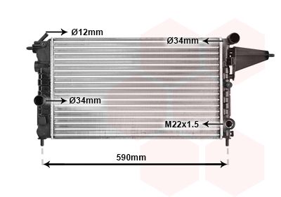 Radiators, Motora dzesēšanas sistēma VAN WEZEL 37002161