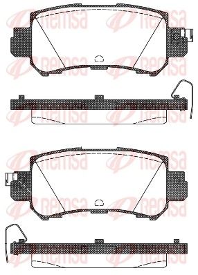 Комплект тормозных колодок, дисковый тормоз REMSA 1507.00