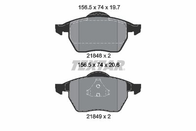 Bremžu uzliku kompl., Disku bremzes TEXTAR 2184802