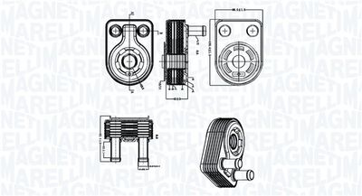 масляный радиатор, двигательное масло MAGNETI MARELLI 350300005500