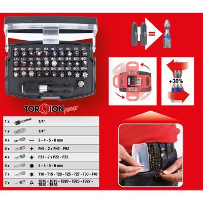 Komplekts, Skrūvgrieža ieliktņi (Uzgaļi) KS TOOLS 911.3030