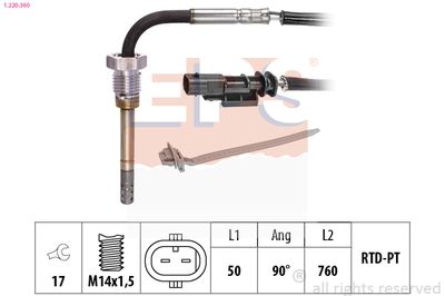 Devējs, Izplūdes gāzu temperatūra EPS 1.220.360