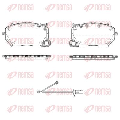 Bremžu uzliku kompl., Disku bremzes REMSA 1743.00