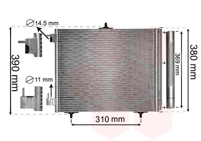 Конденсатор, кондиционер VAN WEZEL 40005295