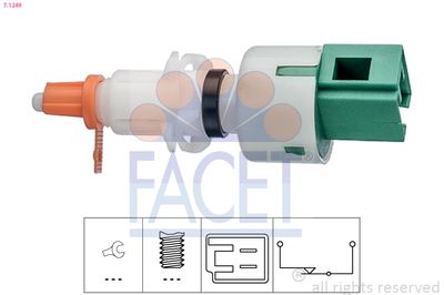 Выключатель, привод сцепления (Tempomat) FACET 7.1249