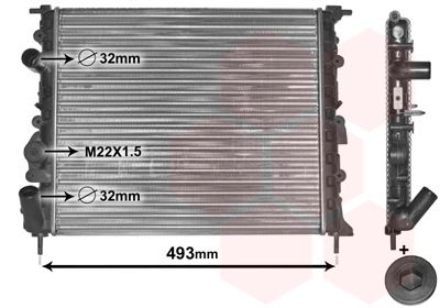 Radiators, Motora dzesēšanas sistēma VAN WEZEL 43002197