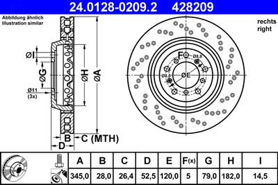 Тормозной диск ATE 24.0128-0209.2