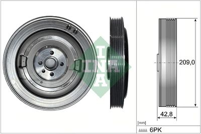 Ременный шкив, коленчатый вал Schaeffler INA 544 0514 10