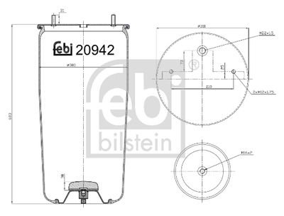 Pneimoatsperes spilvens, Pneimopiekare FEBI BILSTEIN 20942