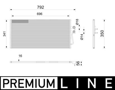 Конденсатор, кондиционер MAHLE AC 1202 000P
