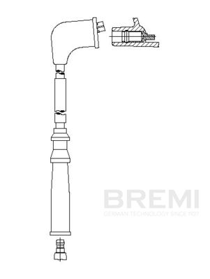 Augstsprieguma vads BREMI 708E69