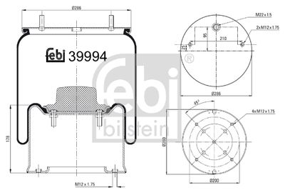 Pneimoatsperes spilvens, Pneimopiekare FEBI BILSTEIN 39994