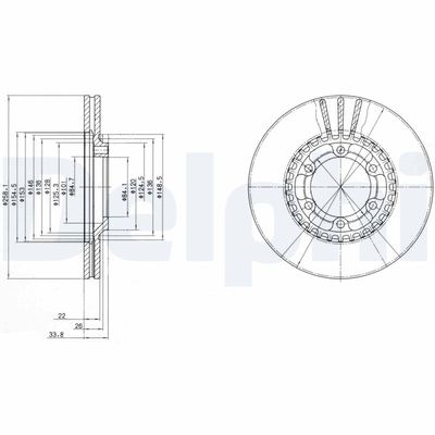 Bremžu diski DELPHI BG2513
