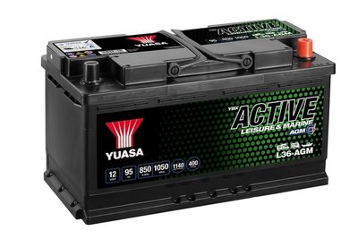 YUASA L36AGM Startera akumulatoru baterija