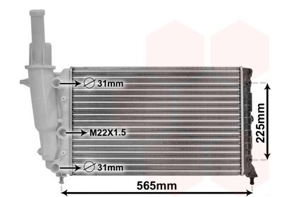 Radiators, Motora dzesēšanas sistēma VAN WEZEL 17002139