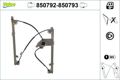 Stikla pacelšanas mehānisms VALEO 850792