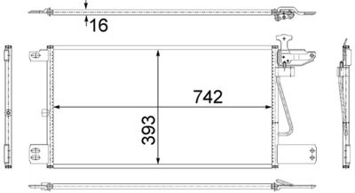 Конденсатор, кондиционер MAHLE AC 555 000S