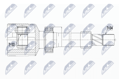 Шарнирный комплект, приводной вал NTY NPW-RE-059