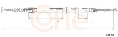 Тросик, cтояночный тормоз COFLE 631.10