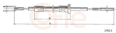 Трос, управление сцеплением COFLE 1702.3