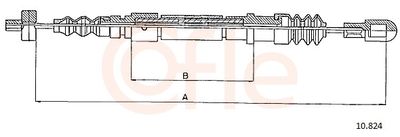 Тросик, cтояночный тормоз COFLE 92.10.824