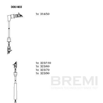 Augstsprieguma vadu komplekts BREMI 300/403