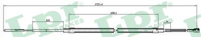Тросик, cтояночный тормоз LPR C0072B