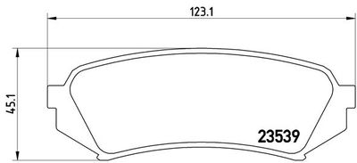 Bremžu uzliku kompl., Disku bremzes BREMBO P 83 049
