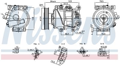 Компрессор, кондиционер NISSENS 890896