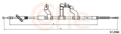 Тросик, cтояночный тормоз COFLE 92.17.2586