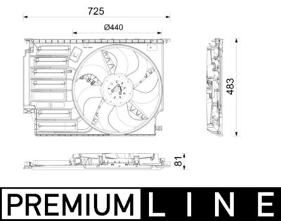 Вентилятор, охлаждение двигателя MAHLE CFF 669 000P