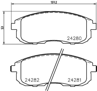 HELLA PAGID 8DB355012901 Bremžu uzliku kompl