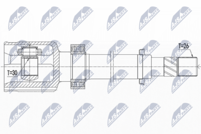 Шарнирный комплект, приводной вал NTY NPW-RE-068