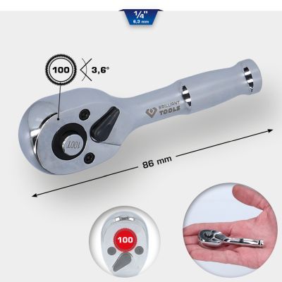 Uzgriežņu atslēga ar pārslēdzamu sprūdmehānismu KS TOOLS BT020999