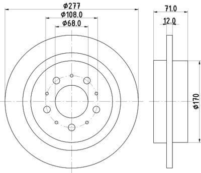Bremžu diski HELLA PAGID 8DD 355 107-101