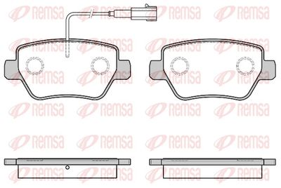 Комплект тормозных колодок, дисковый тормоз REMSA 1694.01