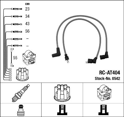 Augstsprieguma vadu komplekts NGK 0542