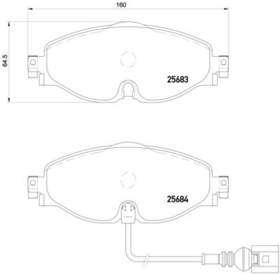 Bremžu uzliku kompl., Disku bremzes BREMBO P 85 126E