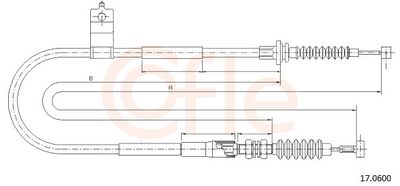 Тросик, cтояночный тормоз COFLE 92.17.0600