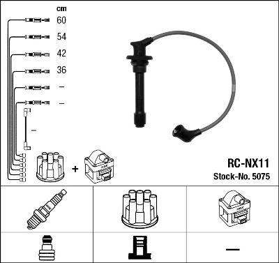 Комплект проводов зажигания NGK 5075