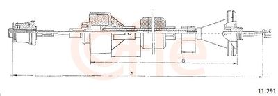 Трос, управление сцеплением COFLE 92.11.291