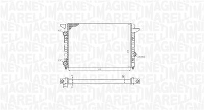 Радиатор, охлаждение двигателя MAGNETI MARELLI 350213185400