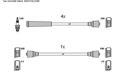 Комплект проводов зажигания HITACHI 134304