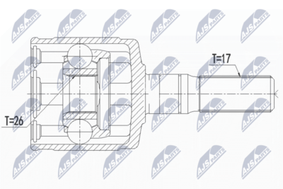 Шарнирный комплект, приводной вал NTY NPW-IS-006