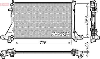 Радиатор, охлаждение двигателя DENSO DRM23112