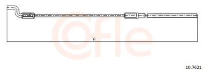 Тросик, cтояночный тормоз COFLE 10.7621